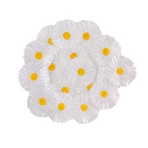 Centro Mesa 47 Margaridas branco/amarelo – Maria Flor