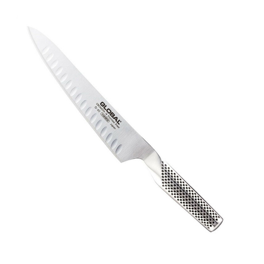 Faca Global G-82 – Garfo de trinchar, alveolado, 21 cm