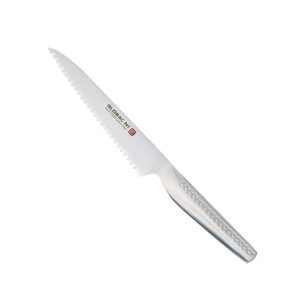 Faca Global GNS-08 – Faca utilitária oriental serrilhada, 12,5 cm