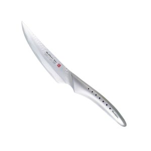 Faca Global SAI-T03 – Faca para bife, acabamento em martelo, 11,5 cm
