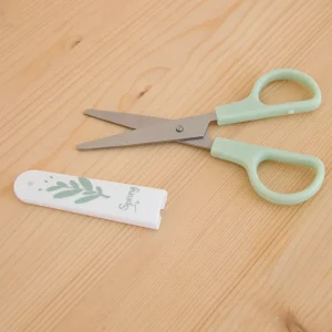 Tesoura com capa Flores Verde Spring