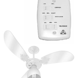 Ventilador Teto 3 Pas New Cristal  Branco 127V