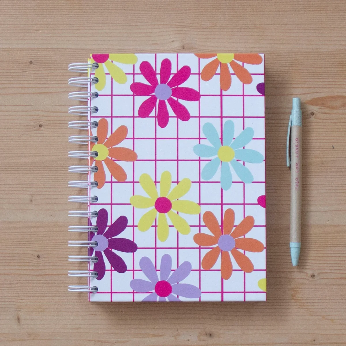 Caderno A5 Argolas 100 FL (PAUTADO) FLOWERS