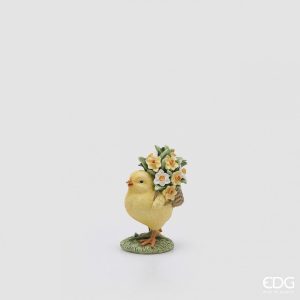 Decoração Pintainho Amarelo 13cm
