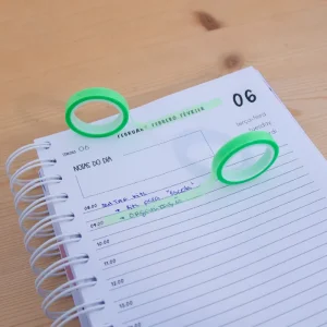 Kit 2 Washi Tape 6mm x 5m para sublinhar Verde