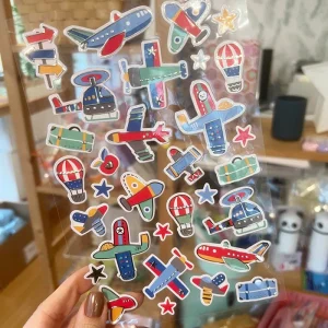 Stickers A5 c/relevo Aviões