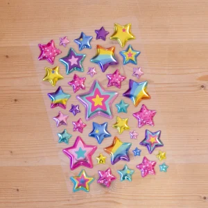 Stickers A5 c/relevo Estrelas