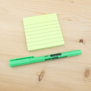 Sticky Notes 80 folhas (76x76 mm) Pautado Verde
